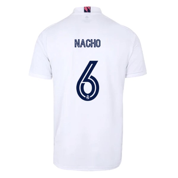 Camiseta Real Madrid Primera Equipación NO.6 Nacho 2020-2021 Blanco
